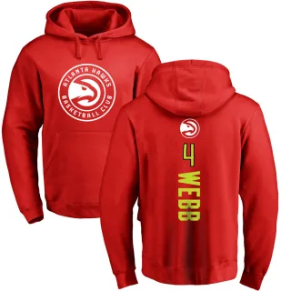 Men's Atlanta Hawks Spud Webb Red Branded Backer Pullover Hoodie